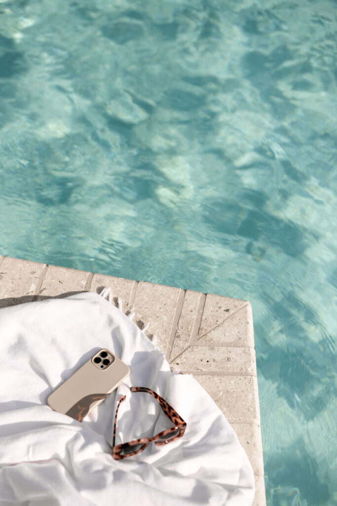 Soft aesthetic flatlay for a creative business owner building her brand through writing and blogging instead of video content.